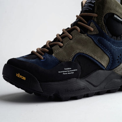 Barbour×Flower MOUNTAIN BACK COUNTRY Hi Uni Trainers FM66H-1-017 NAVY/OLIVE