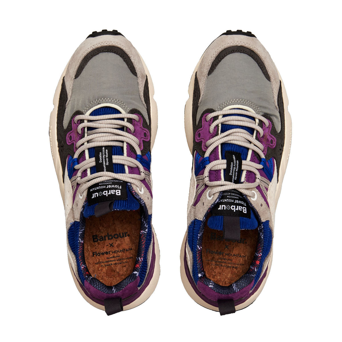 Barbour×Flower MOUNTAIN YAMANO3 Uni Trainers PURPLE/GREY FM63531