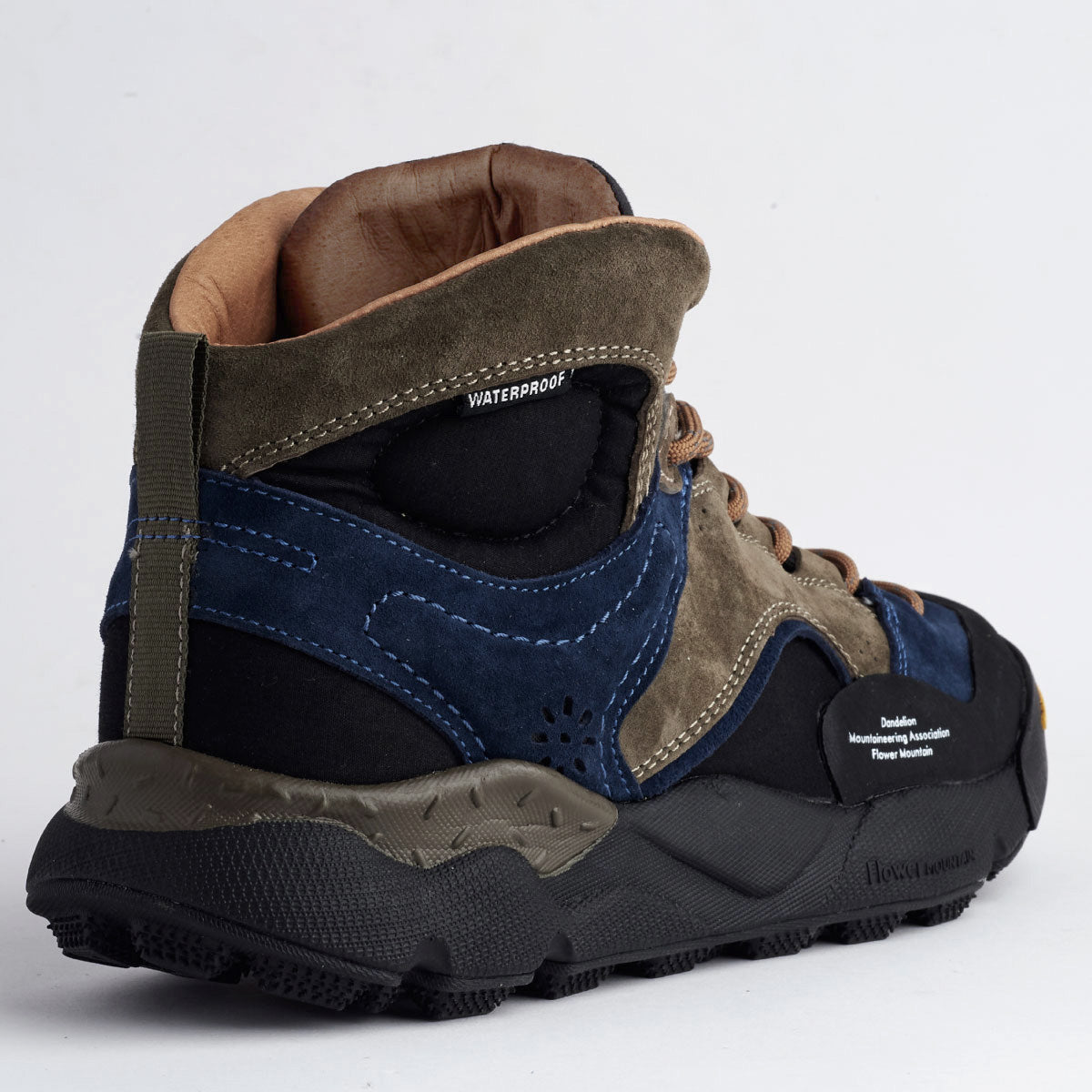 Barbour×Flower MOUNTAIN BACK COUNTRY Hi Uni Trainers FM66H-1-017 NAVY/OLIVE