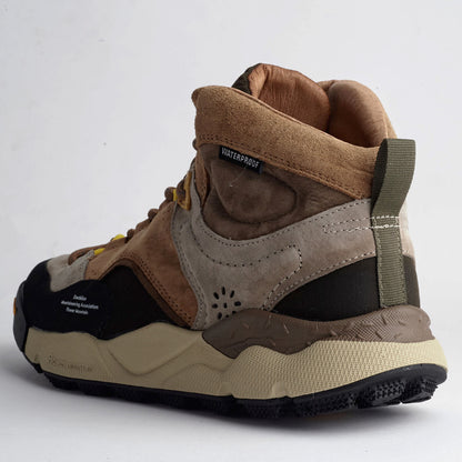 Barbour×Flower MOUNTAIN BACK COUNTRY Hi Uni Trainers  FM66H-1-018 BROWN/BEIGE