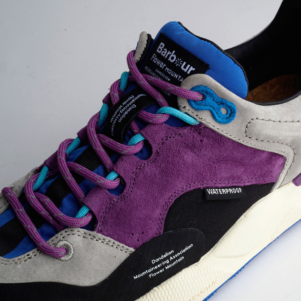 Barbour×Flower MOUNTAIN BACK COUNTRY Uni Trainers FM66-1-033 PURPLE/GREY