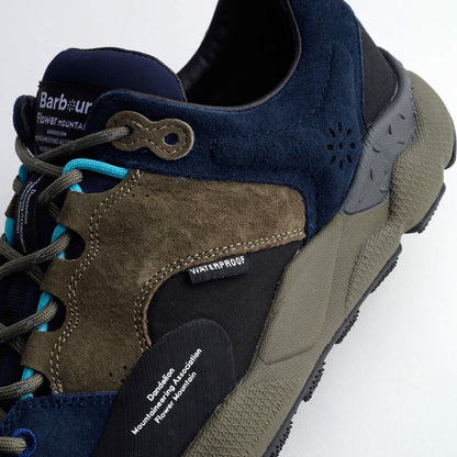 Barbour×Flower MOUNTAIN BACK COUNTRY Uni Trainers FM66-1-035 NAVY/OLIVE